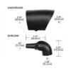 Raychem 222K174-25-0 Heat Shrink Boot, 90° Moulded Part