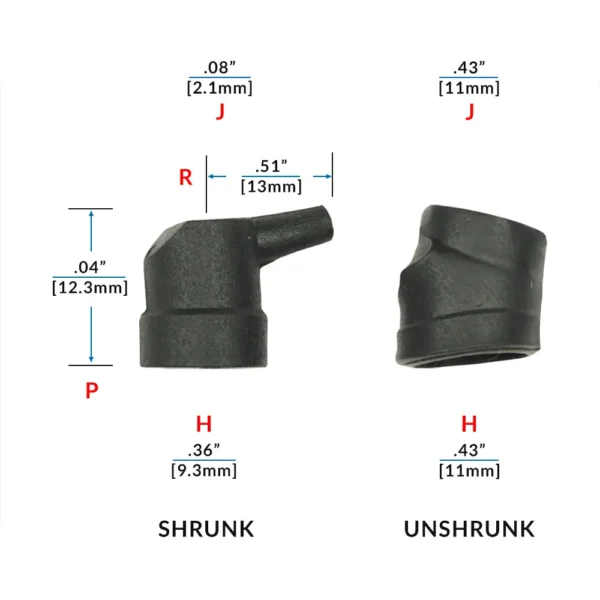 Raychem 224W221-25-0 Heat Shrink Boot, 90° moulded part