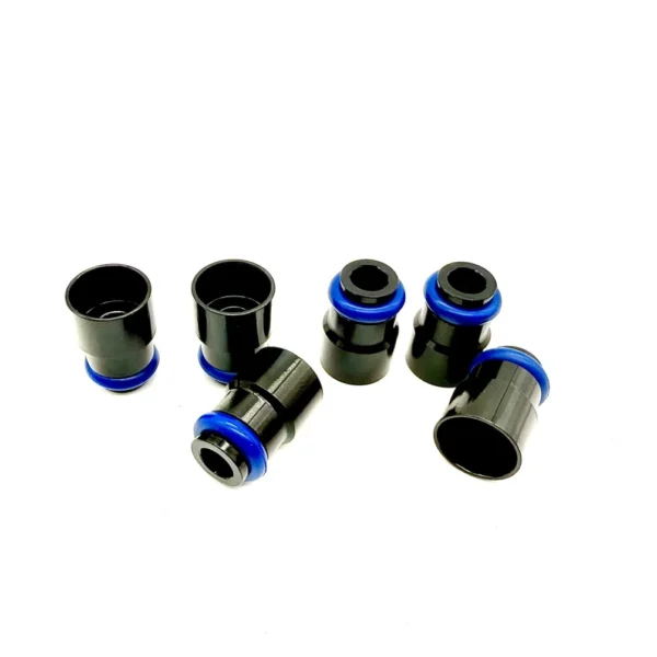 Adaptador inferior de 14 mm para inyectores de combustible, color negro