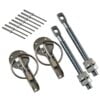 Dakar Alloy /Steel Quick Release Bonnet Pins Silver