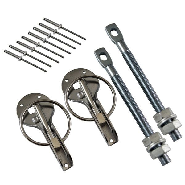 Dakar Alloy /Steel Quick Release Bonnet Pins Silver