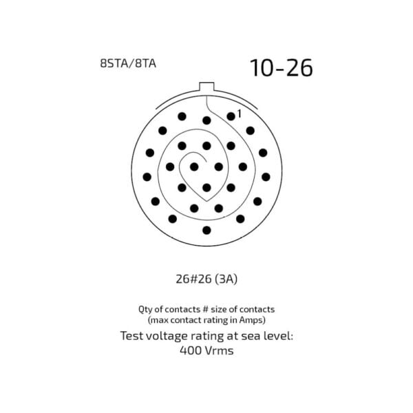 Souriau 8STA6-10-26PN Connector