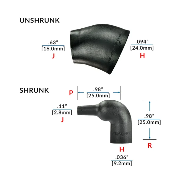 Raychem 224W511-25-0 Heat Shrink Boot, 90° moulded part