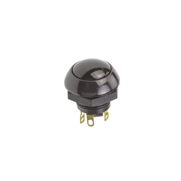 OTTO Pushbutton 5A Flush Dome, Black
