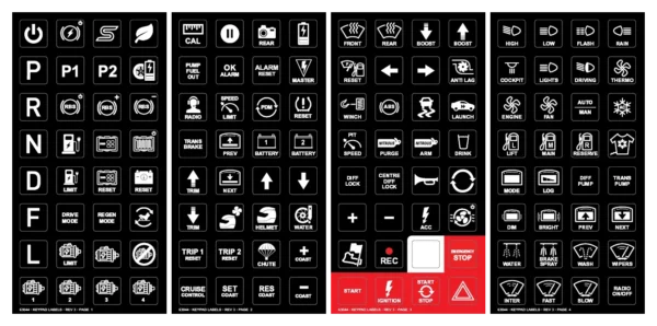 Motec Keypad Labels Motec Keypad Labels