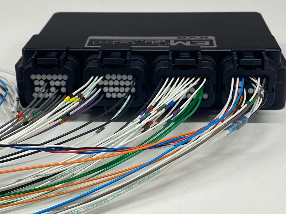 How To Build A Motorsport Wiring Loom — Materials, Techniques, And Process 6 Emtron Ecu Connector Wiring Termination — Backshell Assembly With Service Loop Routing At The Ecu Harness Connector