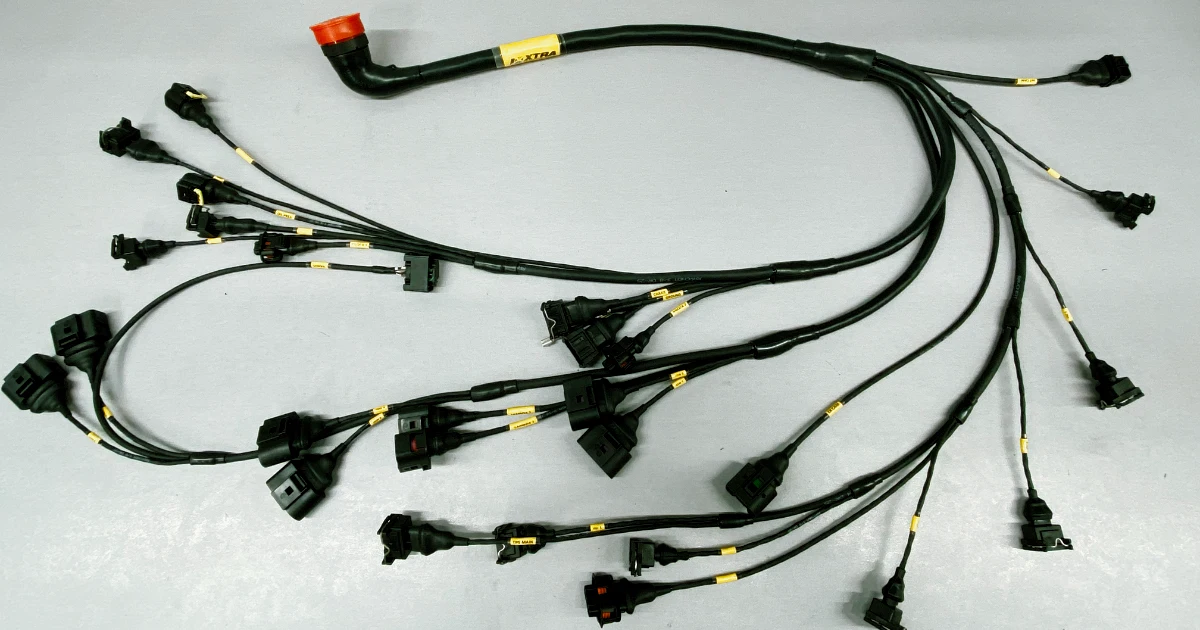 How To Build A Motorsport Wiring Loom — Materials, Techniques, And Process 1 Finished Motorsport Wiring Loom — Concentric Twisted Bundle With Raychem Dr-25 Sleeving And Heat Shrink Boots At Every Connector