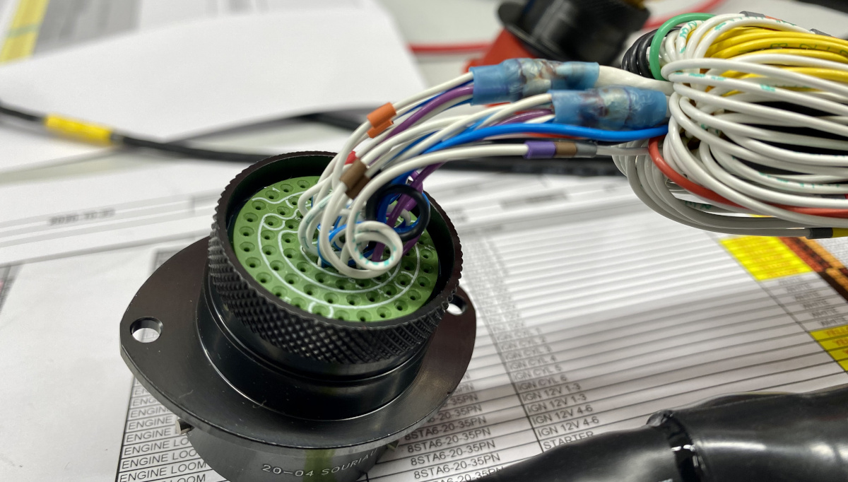 The Best Standalone Ecu For The Bmw S54 4 Souriau 8Sta Firewall Bulkhead Connector On A Bmw S54 Engine Loom — 3× 22 Awg Paralleled Per Dbw Polarity, Built By Xtra Motorsport