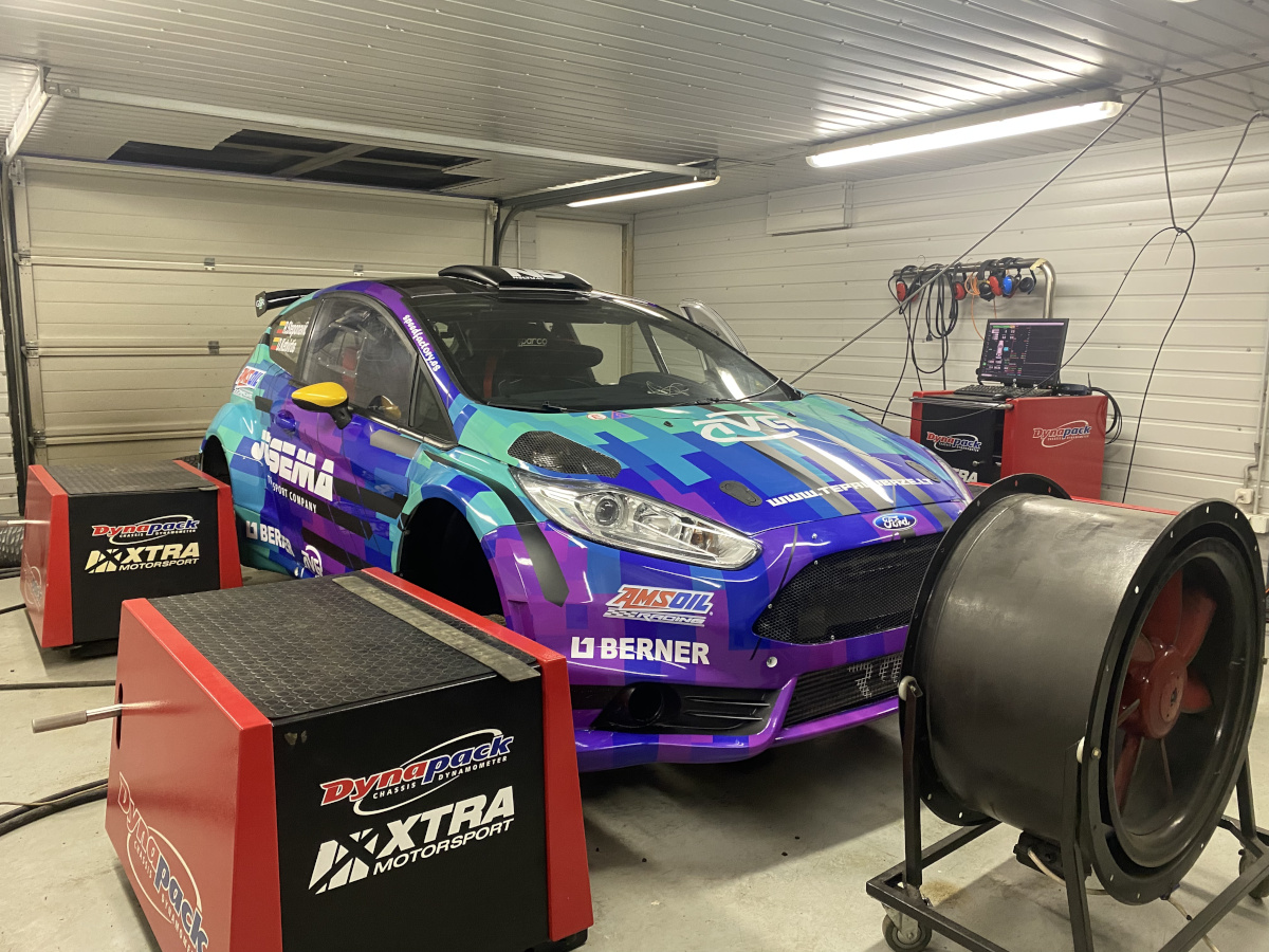 Dynapack Daq54 4Wd Hub Dyno For Sale — 8500 Nm, Obdii &Amp; Can 3 Car Mounted On The Dynapack Daq54 4Wd Hub Dyno Under Load In The Xtra Motorsport Dyno Cell