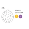Souriau 8STA disposition de la coque 12 35 agencement des contacts