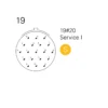 Souriau-8Stax-14-19-Kontaktų susitarimas Souriau 8Sta 14 korpuso išdėstymas, 19 kontaktų išdėstymas