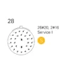 Souriau-8Stax-18-28-Contacto-Acuerdo Souriau 8Sta Diseño Shell 18, Disposición de contacto 28