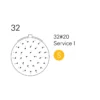 Souriau-8Stax-18-32-Contact-Arrangement Souriau 8Sta Disposition de la coque 18, agencement 32 contacts